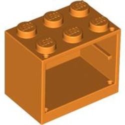 4532a-4G Kastje klein 2x3x2 DICHTE noppen (zie 4533 voor deur) oranje gebruikt *5K000
