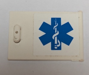 4533pb007L-1G Deurtje 2x3x2 met EMT Ster, hendel LINKS (Sticker) - Set 7902 wit gebruikt *