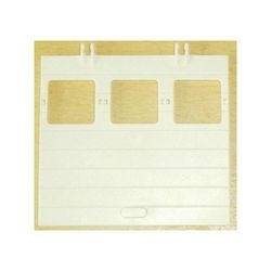 45399-1G Garagedeur 1x12x9 met drie raampjes wit gebruikt *1C031