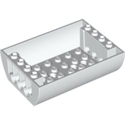 45410-1 Omgekeerde dakpan rond 8x6x2 dubbel (oa cabine) wit NIEUW *