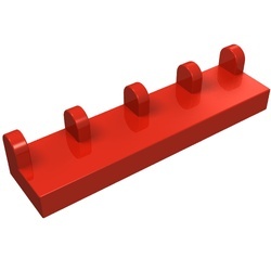 4625-5G Tegel 1x4 met scharnier bovenop (oa autodak) rood gebruikt *6K10