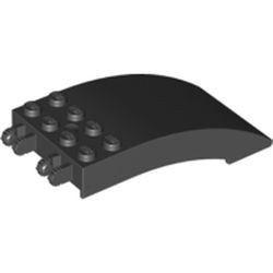 46413-11G Ruit 8x4x2 Gebogen met 2x2 vingers en 8 noppen bovenop zwart gebruikt *