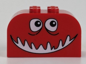 4744pb09-5G Steen 2x4x2 monster rood gebruikt *0K0000