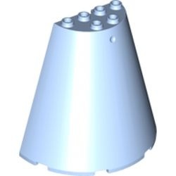 47543-105 Halve kegel 8x4x6 (pakketpost) blauw, lichthelder NIEUW *5D0000