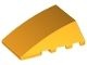 47753-110G Steen, wig 4x4 aflopend zonder noppen bovenop oranje, lichthelder gebruikt *1D012