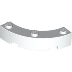 48092-1 Steen 4x4 gebogen (Dubbele macaroni) wit NIEUW *1B066