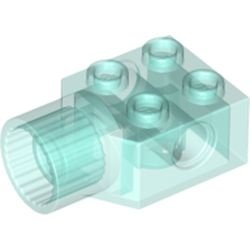 48169-15G Technic, steen 2x2 met gat and Rotation Joint Socket transparant lichtblauw gebruikt *