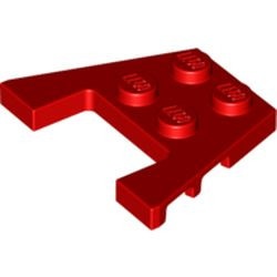 48183-5G Wigplaat 3x4 (L+R toelopend) met inkepingen rood gebruikt *