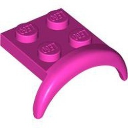 49097-47 Spatbord 3x3x1 ronde boog roze, donker NIEUW *3D000