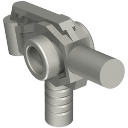 50018b-95 Pistool met noppen aan zijden zilver, mat NIEUW *0L0000