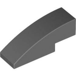 50950-85G Dakpan gebogen 1x3 grijs, donker (blauwachtig) gebruikt *1D035