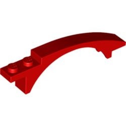 50967-5G Dakpan gebogen 1x8x 1 2/3 (spatbord) rood gebruikt *1D036
