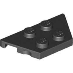 51739-11 Wigplaat 2x4 twee afgeschuinde hoeken 4 noppen zwart NIEUW *1B233