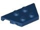 51739-63 Wigplaat 2x4 twee afgeschuinde hoeken 4 noppen blauw, donker NIEUW *1B233
