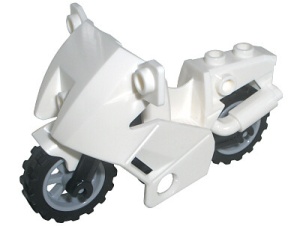 52035c01-1G Motorfiets (NIEUWE type) VERZENDING ALLEEN PER PAKKETPOST!! wit gebruikt *1D038