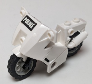 52035c01pb06-1 Motorfiets (NIEUWE type) POLICE sticker zwart VERZENDING ALLEEN PER PAKKETPOST!! wit gebruikt *1D038