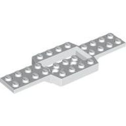 52036-1G Bodemplaat 12x4x 3/4 met 4x2 verhoogd midden wit gebruikt *