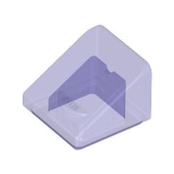 54200-51 Dakpan klein 30 graden 1x1x 2/3 transparant paars NIEUW *1B191