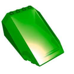 551-20G Ruit 8x6x3 wig 4 noppen bovenop (PAKKETZENDING!) transparant, neongroen gebruikt *1C016