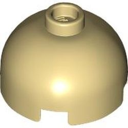 553-2 Steen, 2x2x1 dome TOP crème NIEUW *1B080