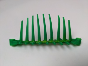 57562-20G Bionicle Barraki flexibele ruggengraat transparant groen gebruikt *