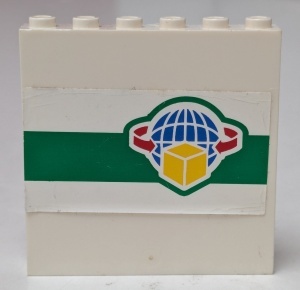 59349pb006-1G Paneel 1x6x5 met box, pijlen en groene streep (Sticker) - Set 7733 wit gebruikt *5P0000