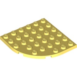 6003-103 Platte plaat 6x6 afronde hoek geel, lichthelder NIEUW *5G0000