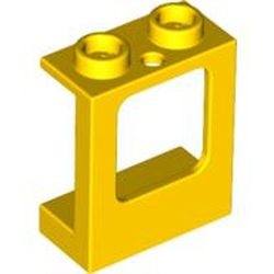 60032-3G Raam 1x2x2 in paneel 1 gat bodem voor ruit 60601 geel gebruikt *1C040