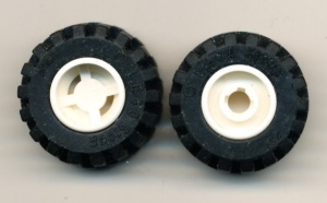 6014bc01-1 Wiel 11x12mm asgat met offset gegroefde band 21x12mm wit NIEUW *5W000