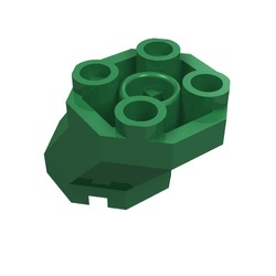 6032-6G Steen octanogal 2x2x3 2/3 schuine verbinding groen gebruikt *1L0000