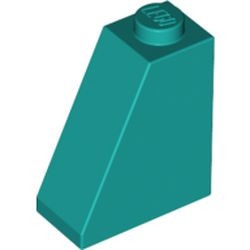 60481-39 Dakpan 65 graden 1 breed turquoise, donker NIEUW *1B156