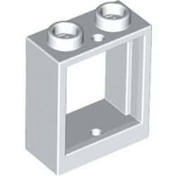 60592-1 Raam 1x2x2- vlak (NIEUWE stijl) ZONDER GLAS wit NIEUW *1B277