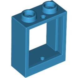 60592-153 Raam 1x2x2- vlak (NIEUWE stijl) ZONDER GLAS blauw, donkerazuur NIEUW *1B277