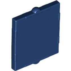 60601-63 Glas voor raam 1x2x2 nieuwe type (klein centraal pinnetje beide zijden) blauw, donker NIEUW *1L000
