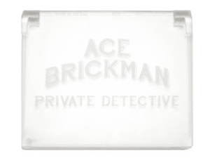60603pb004-12 Glas voor raam 1x4x3 ACE BRICKMAN PRIVATE DETECTIVE transparant NIEUW *5K0000