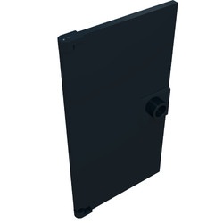 60616-11 Deur 1x4x6 met deurknop zwart NIEUW *1B275