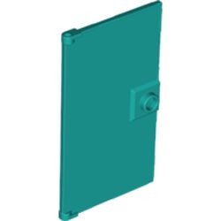 60616-39 Deur 1x4x6 met deurknop turquoise, donker NIEUW *1B275