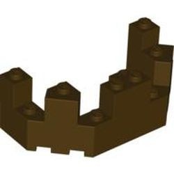 6066-120 Kasteel- kantelen 4x8x2 1/3 bruin, donker NIEUW *