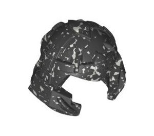 60751-115 Ridderhelm breed zwart-zilver gespikkeld NIEUW *0L0000