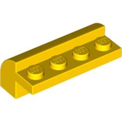 6081-3 Steen 2x4x1 1/3= 1 rij noppen, afgeronde kop geel NIEUW *1L097