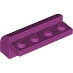6081-71 Steen 2x4x1 1/3= 1 rij noppen, afgeronde kop magenta NIEUW *1L097