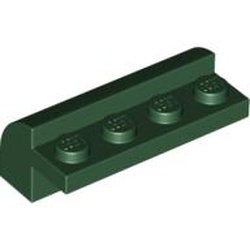 6081-80 Steen 2x4x1 1/3= 1 rij noppen, afgeronde kop groen, donker NIEUW *1L097