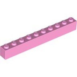 6111-104G Steen 1x10 roze, helder gebruikt *1A032