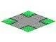 611p01-6G Wegenplaat 32x32 kruispunt GROEN!! 8 noppen zijkant groen gebruikt *3K000 - Img 2