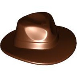 61506-88 Hoed (Fedora) bruin, roodachtig NIEUW *0L0000