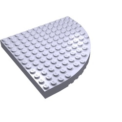6162-44G Steen, 12x12 gebogen hoek (BELVILLE) violet, licht gebruikt *5D000