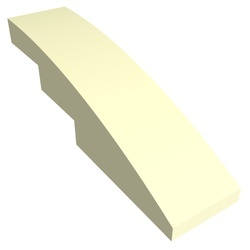 61678-159 Dakpan gebogen 1x4 wit, lichtgevend NIEUW *1B100