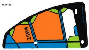 6170165-12 Zeil 10x19 Driehoek zwart "2509"(plastic) transparant NIEUW *5D000