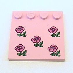 6179px3-23 Tegel 4x4 met noppen zijkant rozen roze (klassiek) NIEUW *5S061