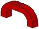 6183-5 Steen, boog180 graden 1x6x2 boven rond rood NIEUW *1L095